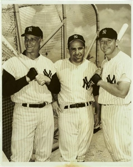 1960s New York Yankee Vintage Photo with Roger Maris, Yogi Berra and Mickey Mantle 